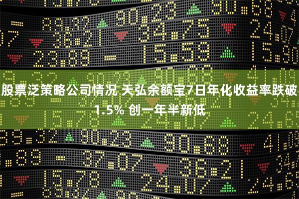 股票泛策略公司情况 天弘余额宝7日年化收益率跌破1.5% 创一年半新低