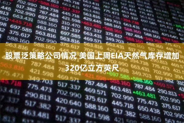 股票泛策略公司情况 美国上周EIA天然气库存增加320亿立方英尺