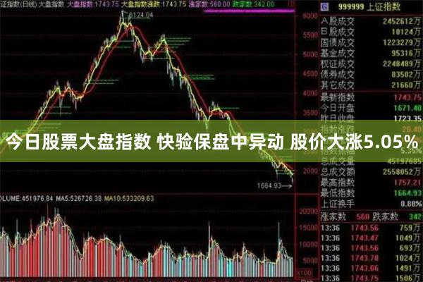 今日股票大盘指数 快验保盘中异动 股价大涨5.05%