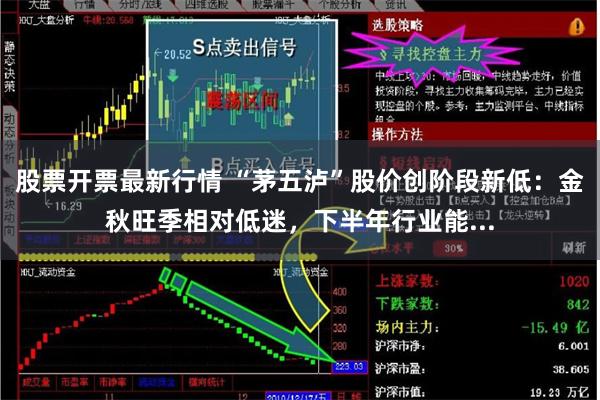 股票开票最新行情 “茅五泸”股价创阶段新低：金秋旺季相对低迷，下半年行业能...